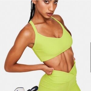 Year of ours cross back ribbed bra. Lime. Size small.